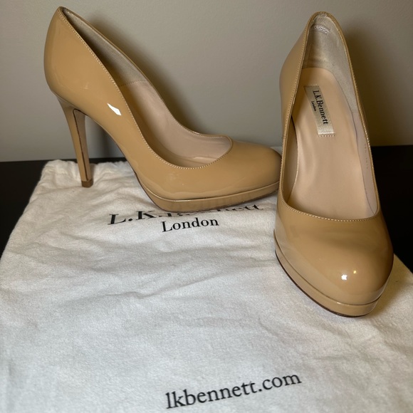 Sledge Beige Patent Platform Courts - Picture 3 of 7